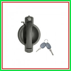 Front Front Handle Left-Black-With hole NOTTOLINO-With Set Keys FIAT Doublo-(Year 2005-2009)