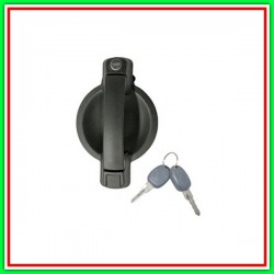 Maniglia Esterna Scorrevole Destra-Nera-Con Foro Nottolino-Con Set Chiavi Fiat Doblo-(Anno 2005-2009)