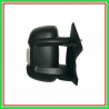 Retrovisore Destro Manuale Nero-Braccio Corto-Con Fanale-Convesso-Cromato-Lampadina 5W Fiat Ducato-(Anno 2006-2014)