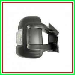 Retrovisore Destro Manuale Nero-Braccio Lungo-Con Fanale-Convesso-Cromato Fiat Ducato-(Anno 2006-2014)