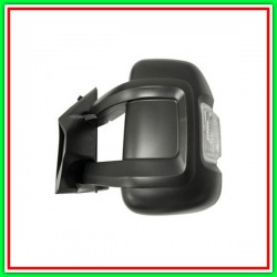 Retrovisore Sinistro Manuale Nero-Braccio Lungo-Con Fanale-Con Sonda-Convesso-Cromato Fiat Ducato-(Anno 2006-2014)