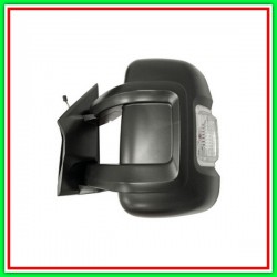 Retrovisore Sinistro Elettrico-Nero-Termico-Con Fanale-Con Braccio Lungo-Convesso-Cromato Fiat Ducato-(Anno 2006-2014)