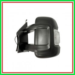 Retrovisore Sinistro Elettrico-Nero-Termico-Con Fanale-Con Braccio Lungo-Con Sonda-Convesso-Cromato Fiat Ducato-(Anno 2006-2014)