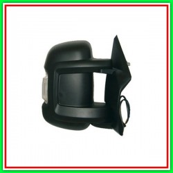 Retrovisore Destro Elettrico-Nero-Termico-Con Fanale-Braccio Corto-Lampadina 5W Fiat Ducato-(Anno 2006-2014)
