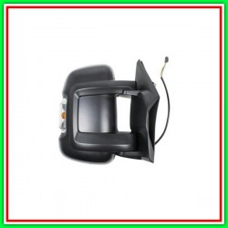 Retrovisore Destro Elettrico-Nero-Termico-Con Fanale-Braccio Corto-Lampadina 16W Fiat Ducato-(Anno 2006-2014)