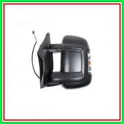 Retrovisore Sinistro Elettrico-Nero-Termico-Con Fanale-Braccio Corto-Lampadina 16W Fiat Ducato-(Anno 2006-2014)
