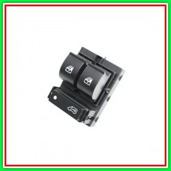 Pulsantiera Nera-2 Interruttori-Alzacristallo Porta Anteriore Sinistra-8 Pins Fiat Ducato-(Anno 2006-2014)