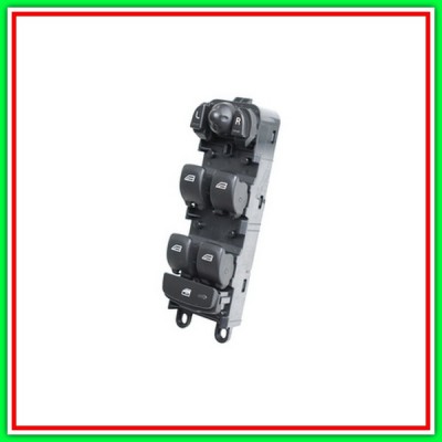 Pulsantiera Nera-4 Interruttori-Alzacristallo Porta Anteriore Sinistra-3 Pins Land Rover Range Rover-Sport-L320-(Anno 2010-2013)