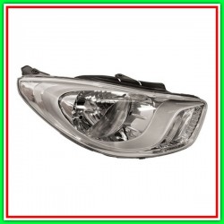 Proiettore Destro H4 Elettrico Cromato-Con Motore Hyundai I10 (Pa)-(Anno 2010-2013)
