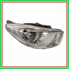 Proiettore Destro H4 Elettrico Cromato-Con Motore Hyundai I10 (Pa)-(Anno 2010-2013)