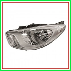Proiettore Sinistro H4 Elettrico Cromato-Con Motore Hyundai I10 (Pa)-(Anno 2010-2013)