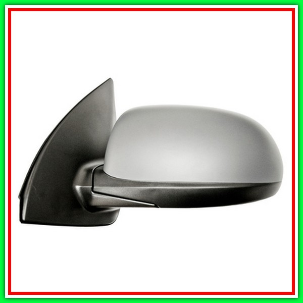 Retrovisore Sinistro Elettrico Con Primer-Cromato-Convesso-8H3P Hyundai I10 (Pa)-(Anno 2010-2013)