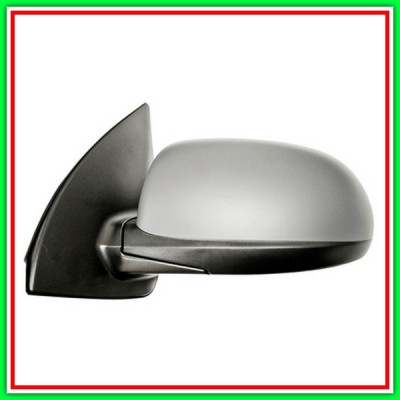 Retrovisore Sinistro Elettrico Con Primer-Cromato-Convesso-8H3P Hyundai I10 (Pa)-(Anno 2010-2013)
