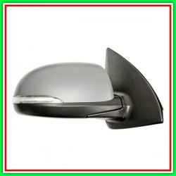 Retrovisore Destro Elettrico-Termico-Con Primer-Con Fanale-Convesso-Cromato-8H6P Hyundai I10 (Pa)-(Anno 2010-2013)