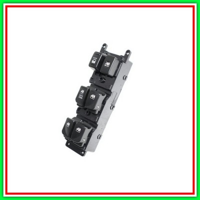 Black Push-up Button-4 Buttons-Raiser Front Door Left-14 Pins HYUNDAI Accent-(Year 2006-2010)