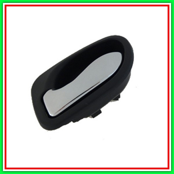 Left Rear Inner Handle With Black Chrome Lever-Black Mostrina HYUNDAI Atos Prime-(Year 1998-2003)