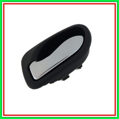 Maniglia Interna Posteriore Sinistra Con Leva Cromata-Mostrina Nera Hyundai Atos Prime-(Anno 1998-2003)