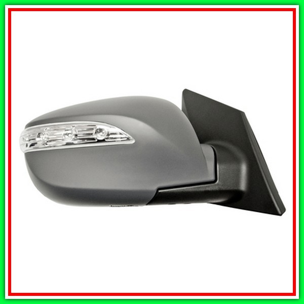 Retrovisore Destro Elettrico-Termico-Con Primer-Con Fanale-Chiudibile-Convesso-Cromato-8H8P Hyundai Ix35-(Anno 2013-2015)