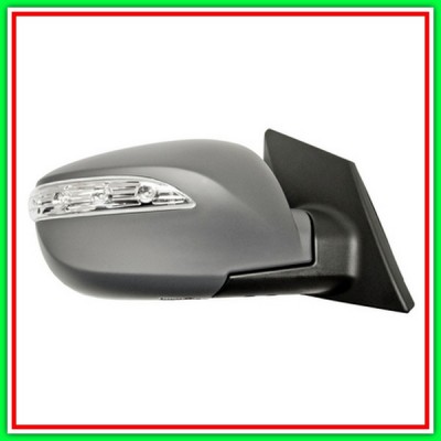 Retrovisore Destro Elettrico-Termico-Con Primer-Con Fanale-Chiudibile-Convesso-Cromato-8H8P Hyundai Ix35-(Anno 2013-2015)