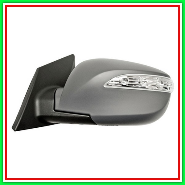 Retrovisore Sinistro Elettrico-Termico Con Primer-Con Fanale-Chiudibile-Convesso-Cromato-8H8P Hyundai Ix35-(Anno 2013-2015)