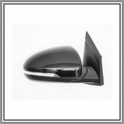 Electric-Thermal Black Right Rearview Mirror-With Light Courtesy-Lockable-Convex-Chrome-10 Pins