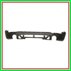 Spoiler Paraurti Posteriore Nero Goffrato-Con Fori Pdc-Supporti-Con Scarico Doppio Mod Cooper S-Cooper S All4
