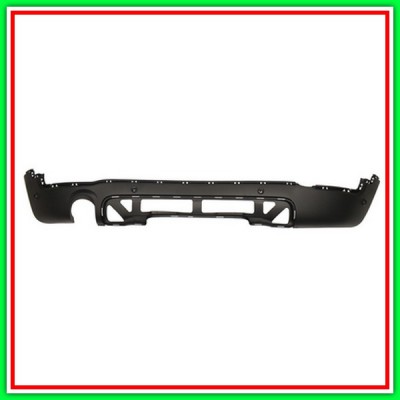 Spoiler Paraurti Posteriore Nero Goffrato-Con Fori Pdc-Supporti-Con Scarico Singolo A Sinistra Mod Cooper S-Cooper S All4