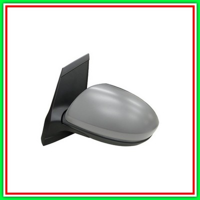 Retrovisore Sinistro Elettrico-Termico Con Primer-Chiudibile-Convesso-Cromato Mod Fino 10 Mazda 2 (De)-(Anno 2008-2014)