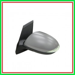 Retrovisore Sinistro Elettrico-Termico Con Primer-Con Fanale-Chiudibile-Convesso-Cromato Mod Fino 10 Mazda 2 (De)-(2008-2014)