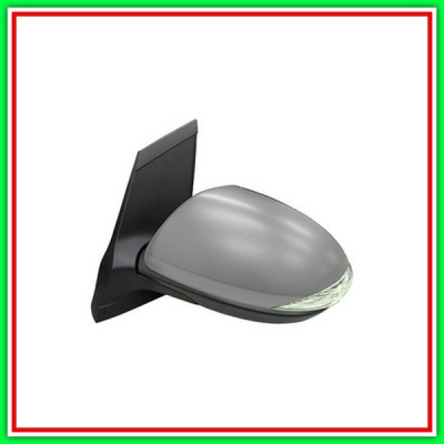 Retrovisore Sinistro Elettrico-Termico Con Primer-Con Fanale-Chiudibile-Convesso-Cromato Mod Fino 10 Mazda 2 (De)-(2008-2014)