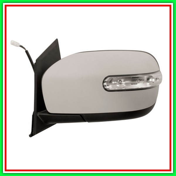 Retrovisore Sinistro Elettrico-Termico-Con Primer-Con Fanale-Chiudibile-Asferico-Cromato Mazda Cx7-(Anno 2007 In Poi)