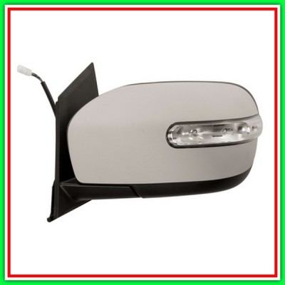 Retrovisore Sinistro Elettrico-Termico-Con Primer-Con Fanale-Chiudibile-Asferico-Cromato Mazda Cx7-(Anno 2007 In Poi)