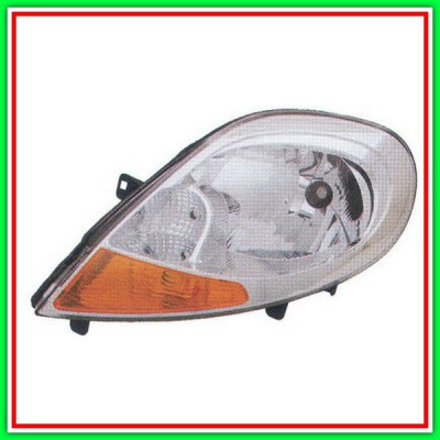 Left Projector H4 Electric-With Motor-Light Orange OPEL Vivaro-(Year 2007-2014)