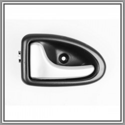 Left Front Inner Handle With Silver-Dark Lever-Black Mostrina OPEL Vivaro-(Year 2007-2014)