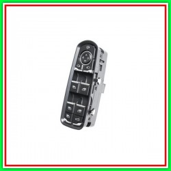 Black Push-Edge Chrome-4 Switches-High-Window Front Door Left-13 Pins PORSCHE Cayenne (92A)-(2011-2014)