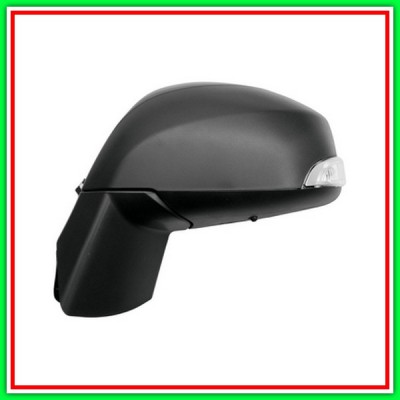 Retrovisore Sinistro Elettrico-Nero-Termico-Con Sonda-Con Fanale-Asferico-Cromato-7 Pins Renault Grand Scenic-(Anno 2006-2009)