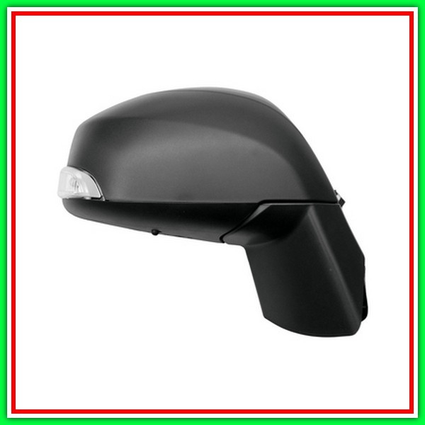 Retrovisore Destro Elettrico-Nero-Termico-Con Fanale-Convesso-Cromato-7 Pins Renault Grand Scenic-(Anno 2009-2012)