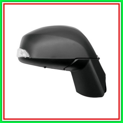 Retrovisore Destro Elettrico-Nero-Termico-Con Fanale-Convesso-Cromato-7 Pins Renault Grand Scenic-(Anno 2009-2012)