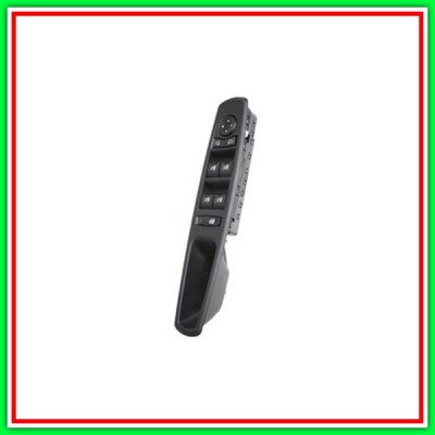 Pulsantiera Nera-4 Interruttori-Alzacristallo Porta Anteriore Sinistra-13 Pins Renault Grand Scenic-(Anno 2009-2012)