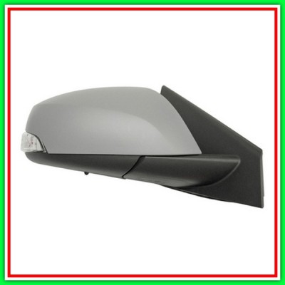 Electric-Thermal Right Rearview Mirror-With Primer-Con Light-Lockable-Convesso-Blue RENAULT Laguna-(Year 2007-2010)