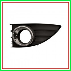Griglia Sinistra Paraurti Nera Goffrata-Con Sede Fendi-Con Cornice Cromata Renault Fluence-(Anno 2010-2012)
