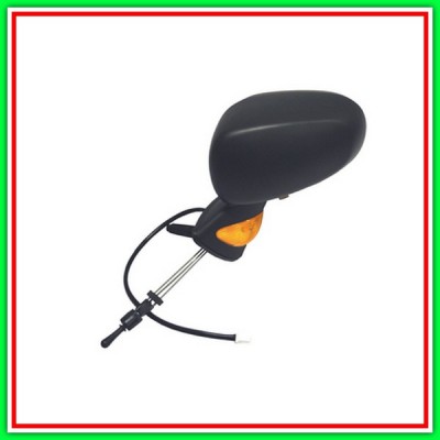 Retrovisore Sinistro A Cavi-Nero-Con Fanale-Asferico 4H2P Renault Modus-(Anno 2004-2007)