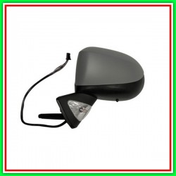 Left Electric-Thermal Rearview Mirror With Primer-With Headlight-Aspheric-Chrome RENAULT Grand Modus-(Year 2008-2013)