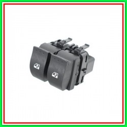 Black Push-button-2 Switches-Windows Front Door Left-10 Pins RENAULT Clio-(Year 2001-2005)