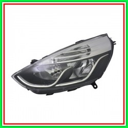 Left Projector H1-H7 Electric With Motor-Black-Chrome Edge RENAULT Clio-(Year 2012-2016)