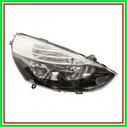 Proiettore Destro H1-H7 Elettrico Con Motore-Nero-Bordo Nero Renault Clio-(Anno 2012-2016)