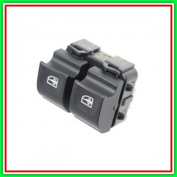 Pulsantiera Nera-2 Interruttori-Alzacristallo Porta Anteriore Sinistra-7 Pins Renault Clio-(Anno 2012-2016)