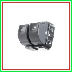 Pulsantiera Nera-2 Interruttori-Alzacristallo Porta Anteriore Sinistra-Con Funzione Antipizzicamento-7 Pins