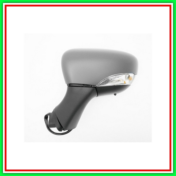 Electrical-Thermal Left Rearview Mirror-With Primer-With Headlight-Lockable-Aspherical-Chrome 12H9P RENAULT Clio-(Year 2012-2016