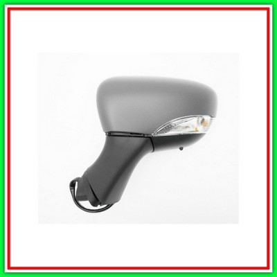 Electrical-Thermal Left Rearview Mirror-With Primer-With Headlight-Lockable-Aspherical-Chrome 12H9P RENAULT Clio-(Year 2012-2016